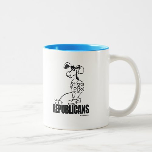 P i s s on Republicans Two_Tone Coffee Mug