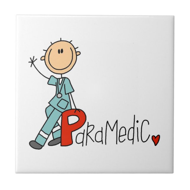 P is for Paramedic Ceramic Tile (Front)