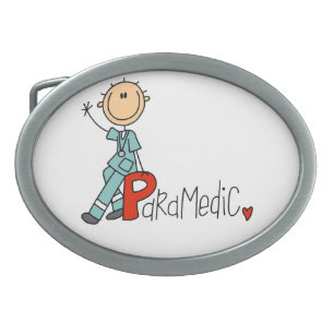 P is for Paramedic Oval Belt Buckle