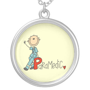 P is for Paramedic Silver Plated Necklace