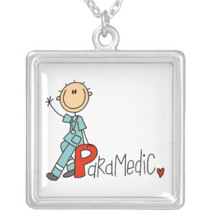 P is for Paramedic Silver Plated Necklace