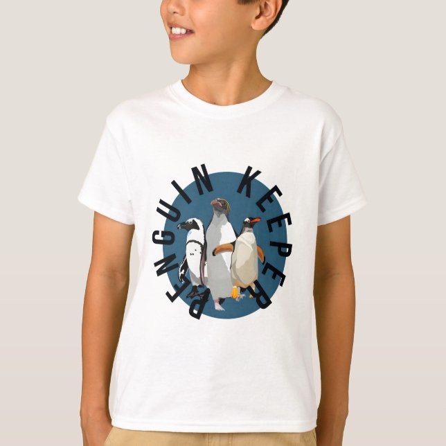 P is for Penguin Keeper Penguin Keeper Wildlife Ca T-Shirt (Front)