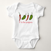 Red Hot Chilli Pepper With Flame Baby Bodysuit