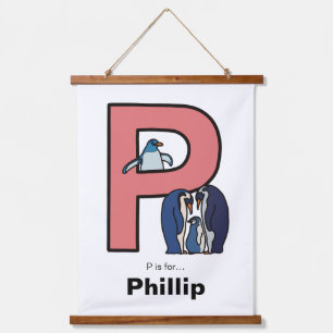 P is for… personalized  hanging tapestry