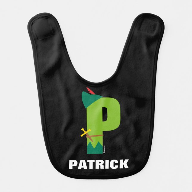P is for Peter Pan | Add Your Name Bib (Front)