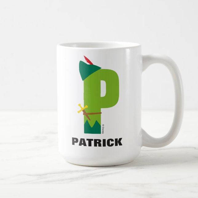 P is for Peter Pan | Add Your Name Coffee Mug (Right)