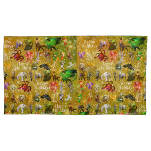 P is for Phoenix Christmas Pillow Case(Gold) Case