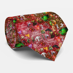 P is for Phoenix Christmas Tie(cran.) Neck Tie
