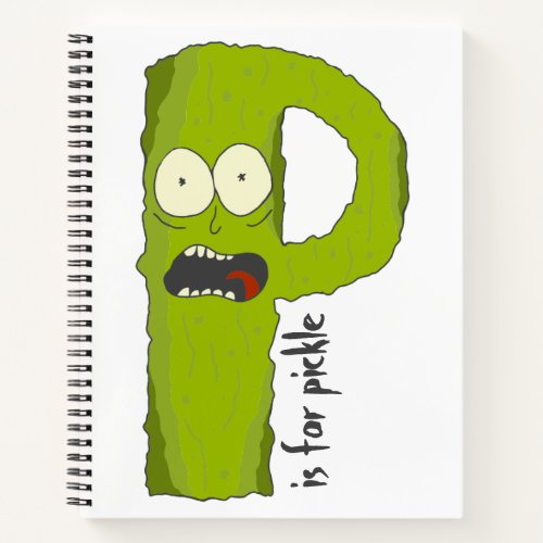 P is for Pickle graphic notebook Alphabet Oops
