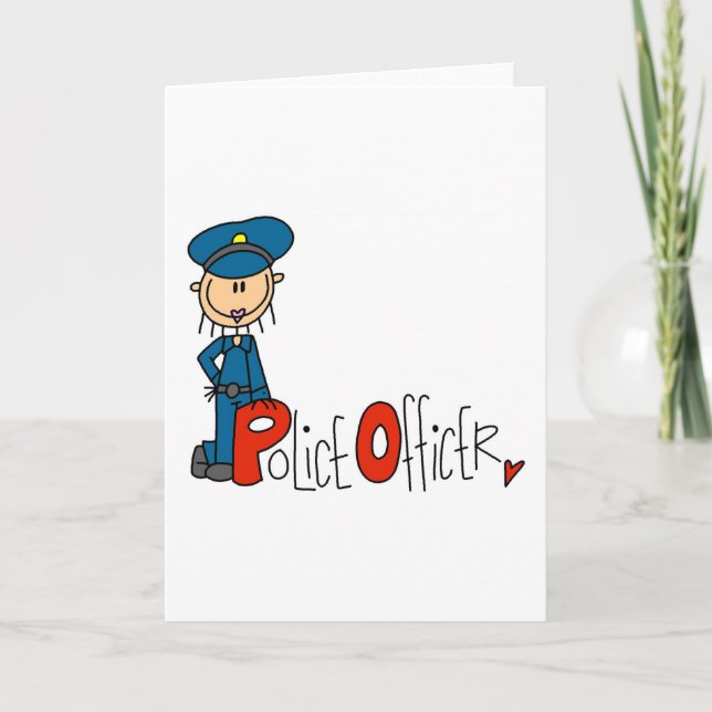 P is for Police Officer Card (Front)