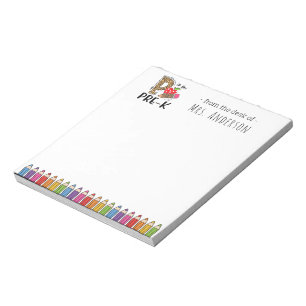 P is for Pre-K Back To School Teacher Notepad