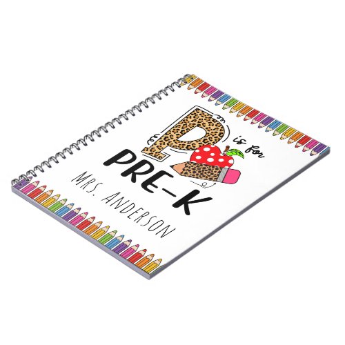 P is for Pre_K Teacher Back to School Notebook
