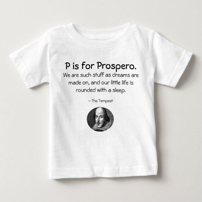 P is for Prospero • A Little Shakespeare Shirt (Front)