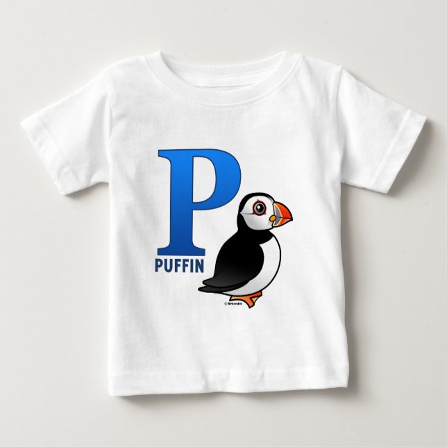 P is for Puffin Baby T-Shirt (Front)