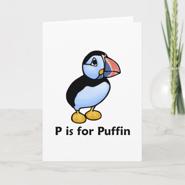 P is for Puffin Card (Front)