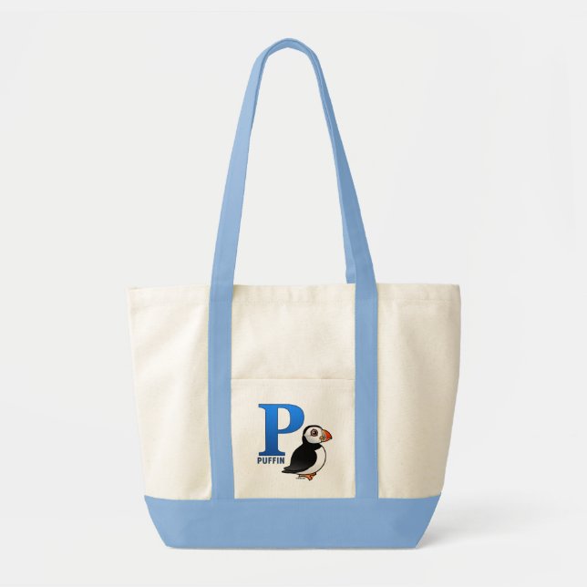 P is for Puffin Tote Bag (Front)