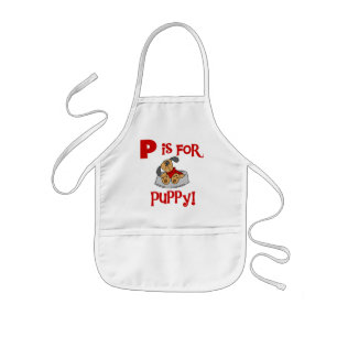 P is for Puppy Tshirts and Gifts Kids' Apron