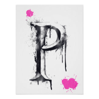 P Letter - Typography Poster