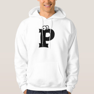 P, letter with eyeballs hoodie
