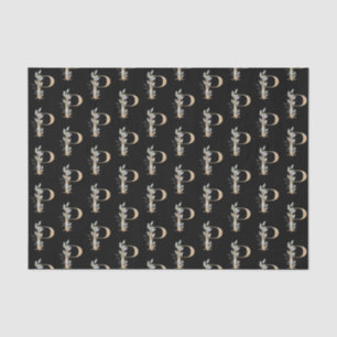 P Monogram Floral Tissue Paper