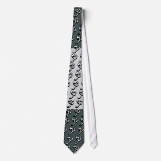 P Monogram Green and Gray Tie