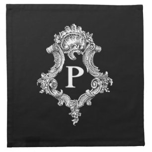 P Monogram Initial Napkin