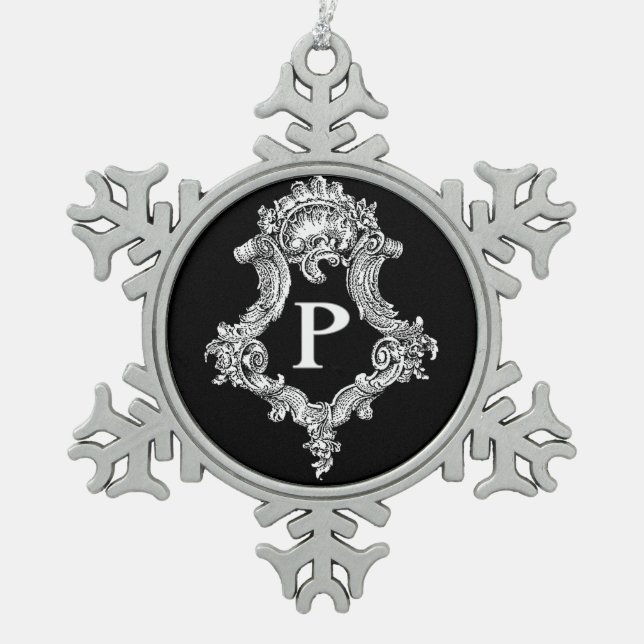 P Monogram Initial Ornament (Front)