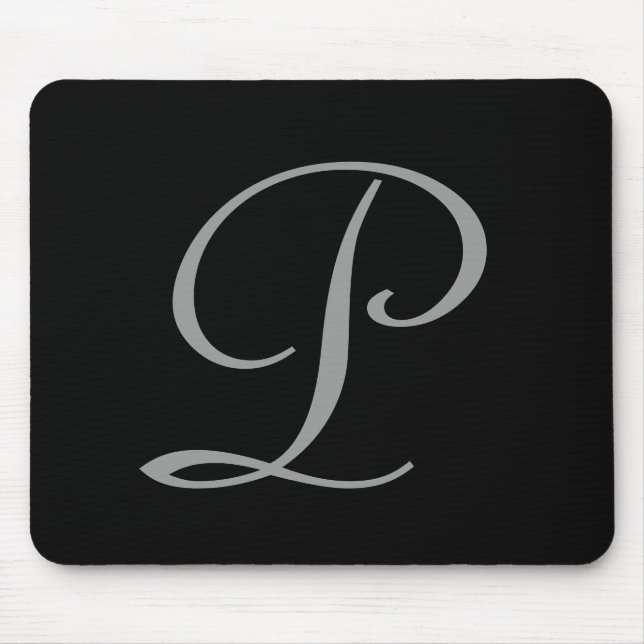 P :: Monogram P Elegant Mousepad - Initial Letter (Front)