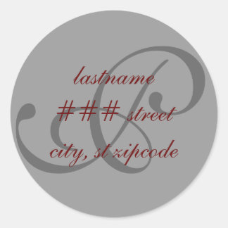 P monogram return address label