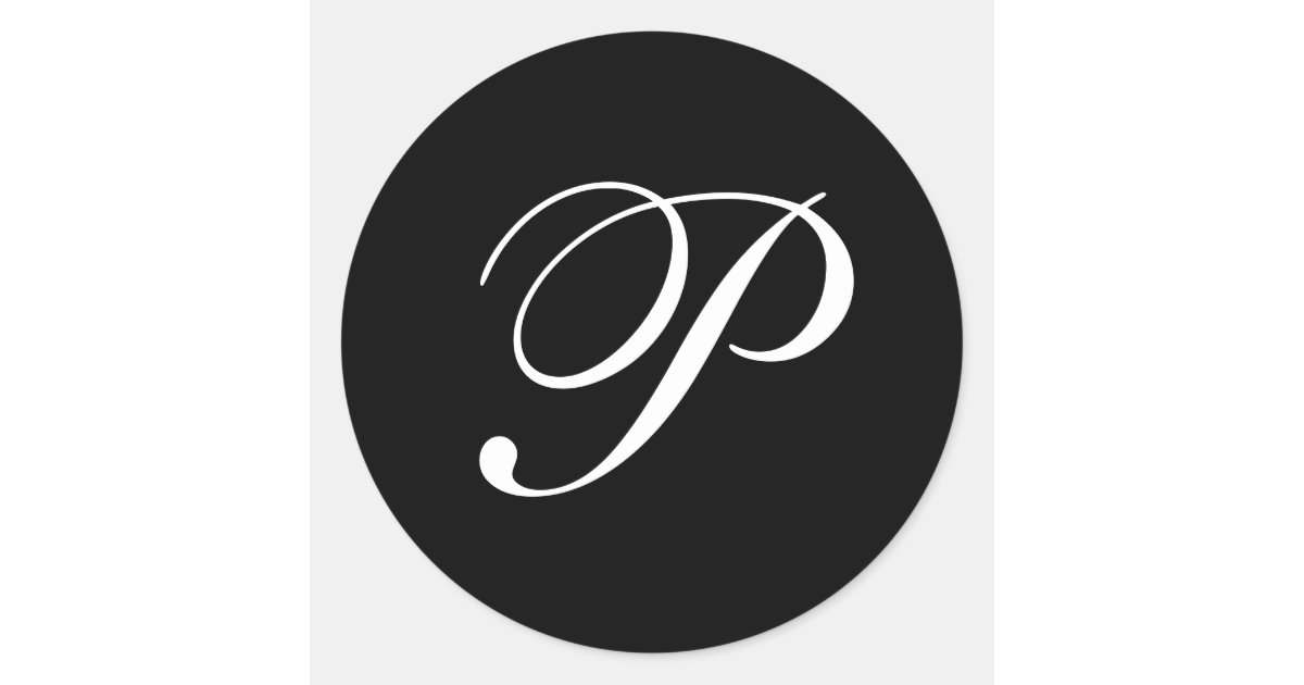 P Monogram Stickers | Zazzle