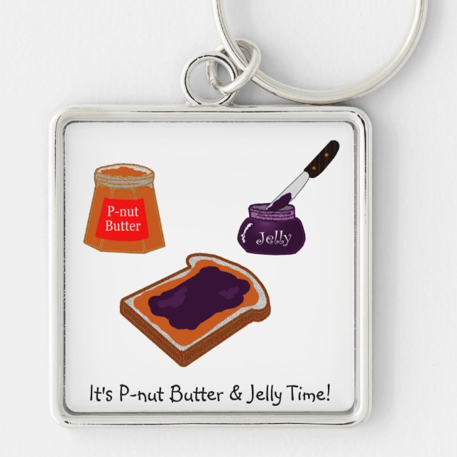 P-nut Butter & Jelly Time Keychain (Front)