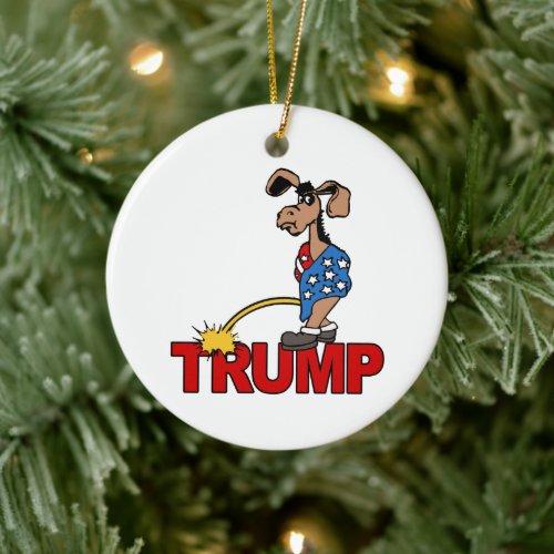 P ON TRUMP _ Democrats __ Anti_Trump Design _ _ Po Ceramic Ornament