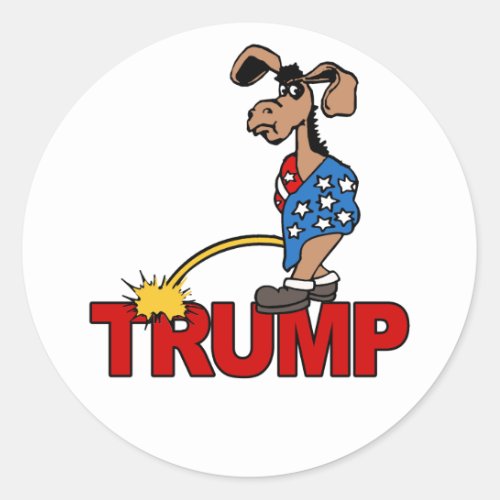 P ON TRUMP _ Democrats __ Anti_Trump Design _ _ Po Classic Round Sticker