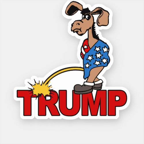 P ON TRUMP _ Democrats __ Anti_Trump Design _ _ Po Sticker