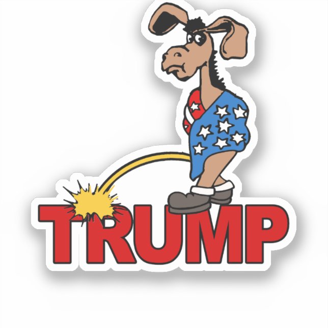 P ON TRUMP - Democrats -- Anti-Trump Design - - Po Sticker (Front)