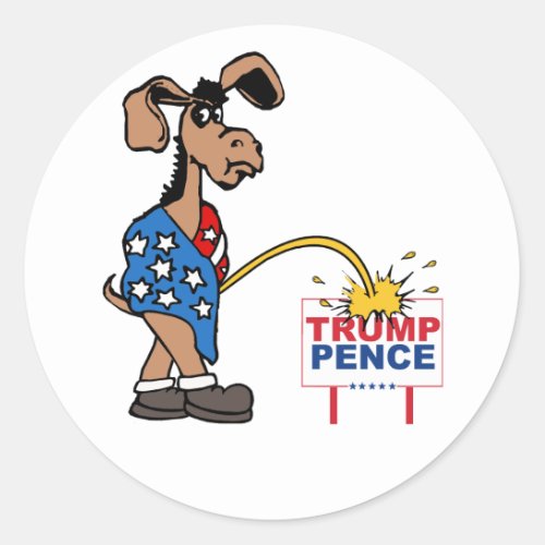 P ON TRUMP PENCE __ Anti_Trump Design _ _ Politica Classic Round Sticker