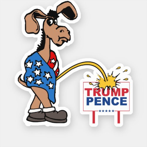 P ON TRUMP PENCE __ Anti_Trump Design _ _ Politica Sticker