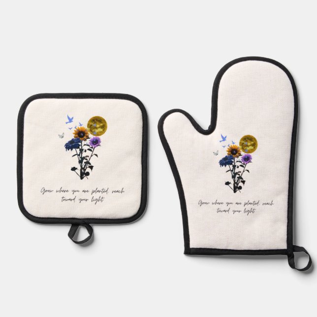 P OVEN MITT & POT HOLDER SET (Front)