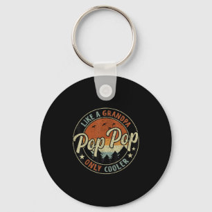 P P Like A Grandpa Only Cooler Vintage Retro Fathe Keychain
