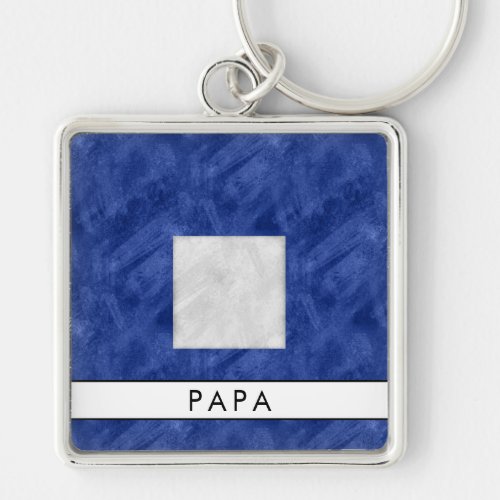 P Papa Nautical Signal Flag  Your Name Keychain