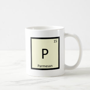 P - Parmesan Cheese Chemistry Periodic Table Coffee Mug