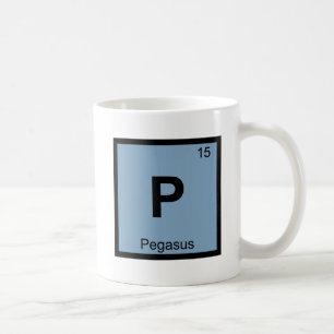 P - Pegasus Greek Chemistry Periodic Table Symbol Coffee Mug