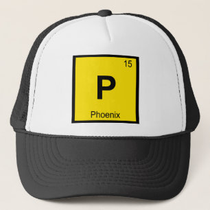 P - Phoenix Greek Chemistry Periodic Table Symbol Trucker Hat