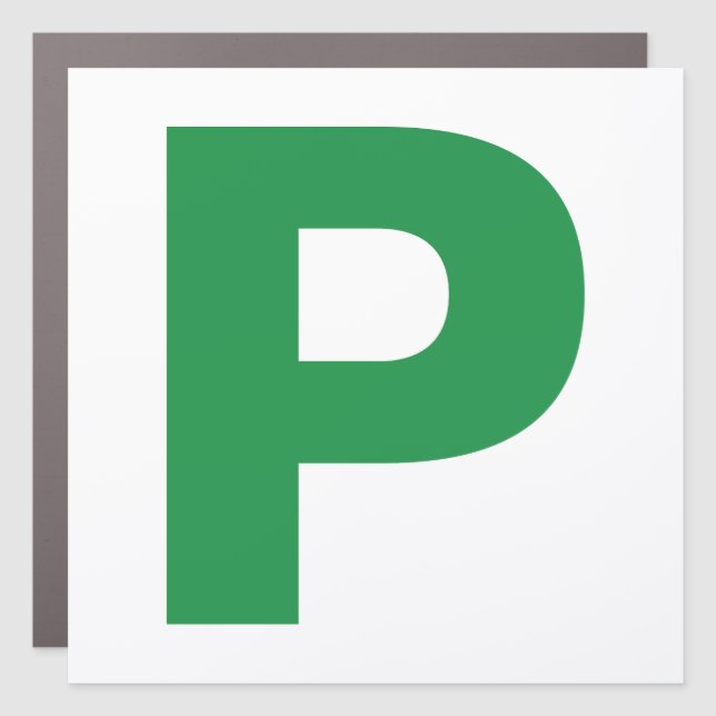 P Plate Learner Driver Car Magnet (Front)