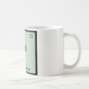 P - Plesiosaurus Dinosaur Chemistry Periodic Table Coffee Mug