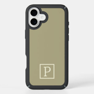 P Polished Presence — Sage Green & White Script iPhone 16 Plus Case