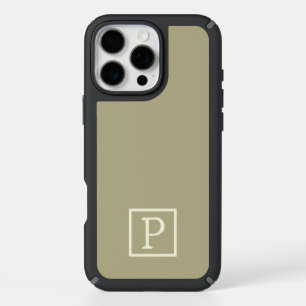 P   Polished Presence — Sage Green & White Script  iPhone 16 Pro Max Case
