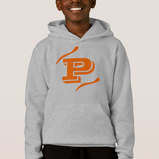 P | Polished Presence Serif Monogram Crewneck Hoodie (Front)