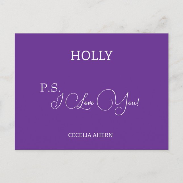 P.S. I Love You personalized Postcard (Front)