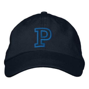 "P" Small Athletic Letter Embroidered Baseball Hat